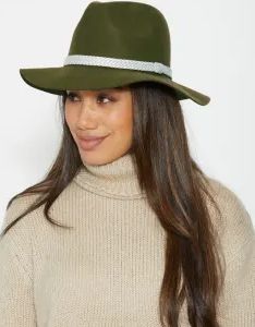 Fedora Khaki Silver Trim