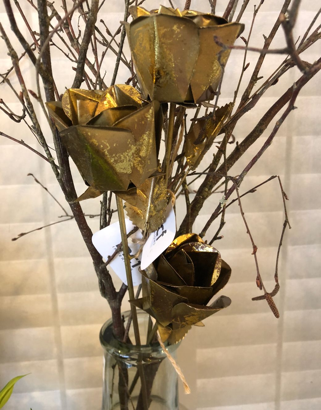 Aged Gold Metal Rosebud