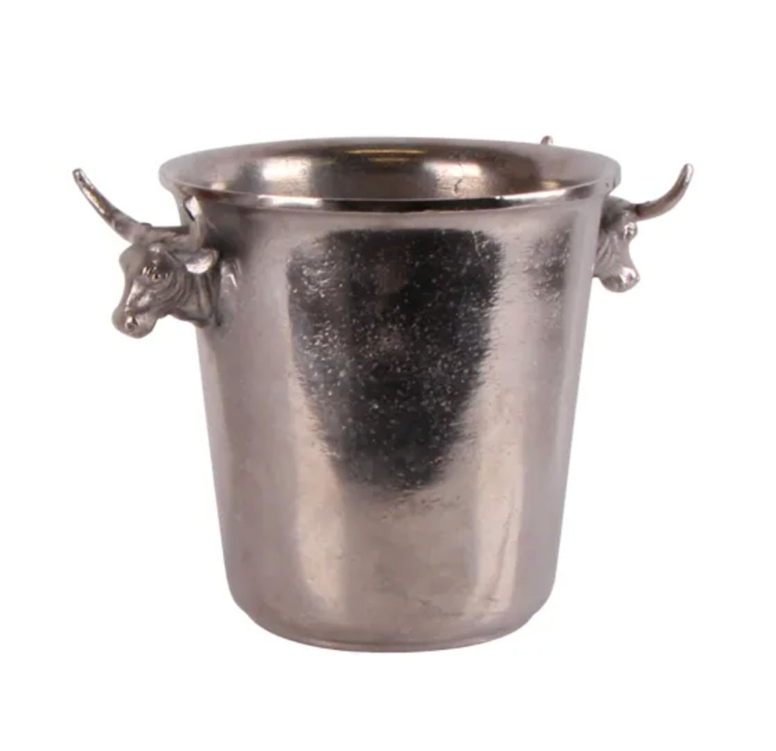 Bull Silver Ice Bucket