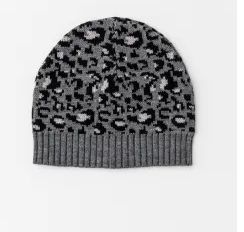 Beanie Grey Leopard