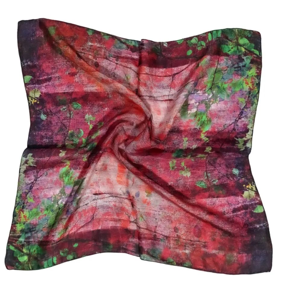Abstract  Silk Square Scarf