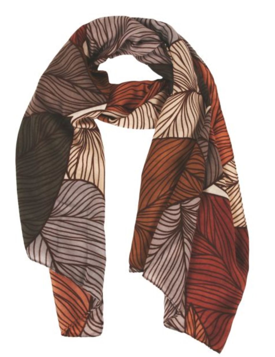 Leaves Scarf Natural