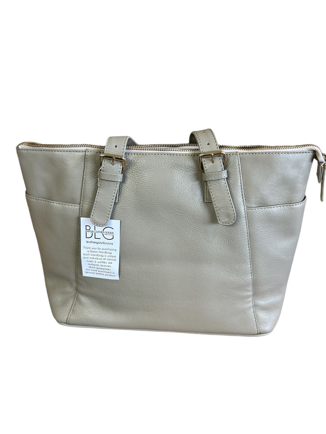 Ladies Bag with side pocket - ivory