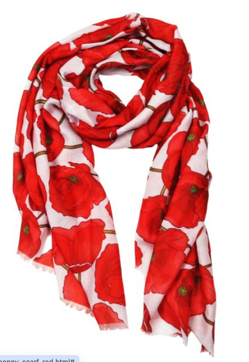 Poppy Scarf Red