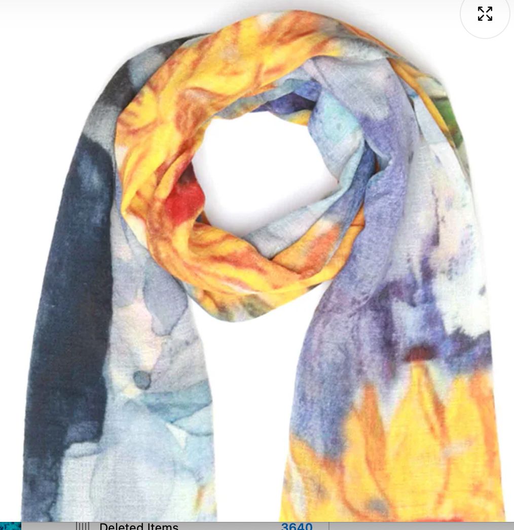 Sunflower Merino Silk Scarf