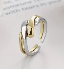 925 two toned ring