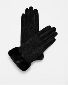 Glove Black and Fur