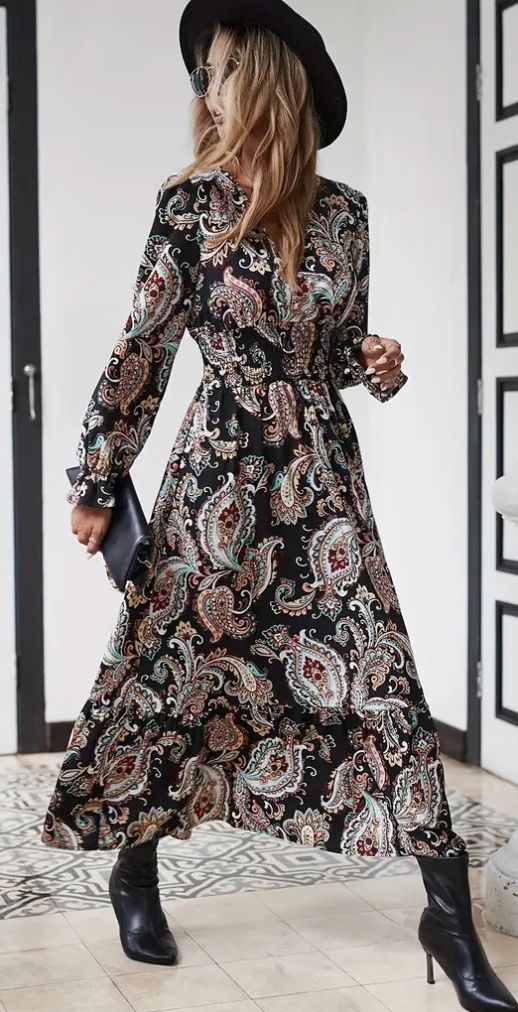 Paisley Long Dress