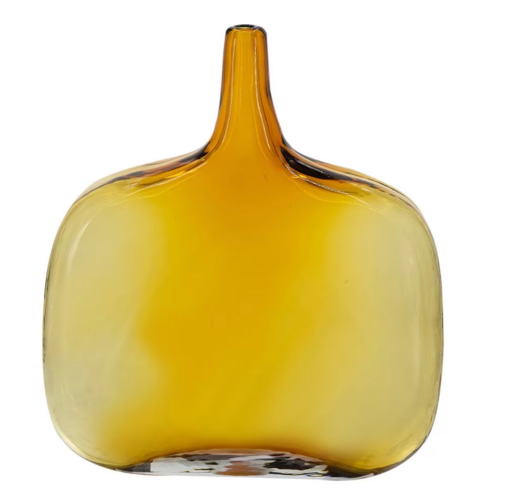 Mustard glass vase 1