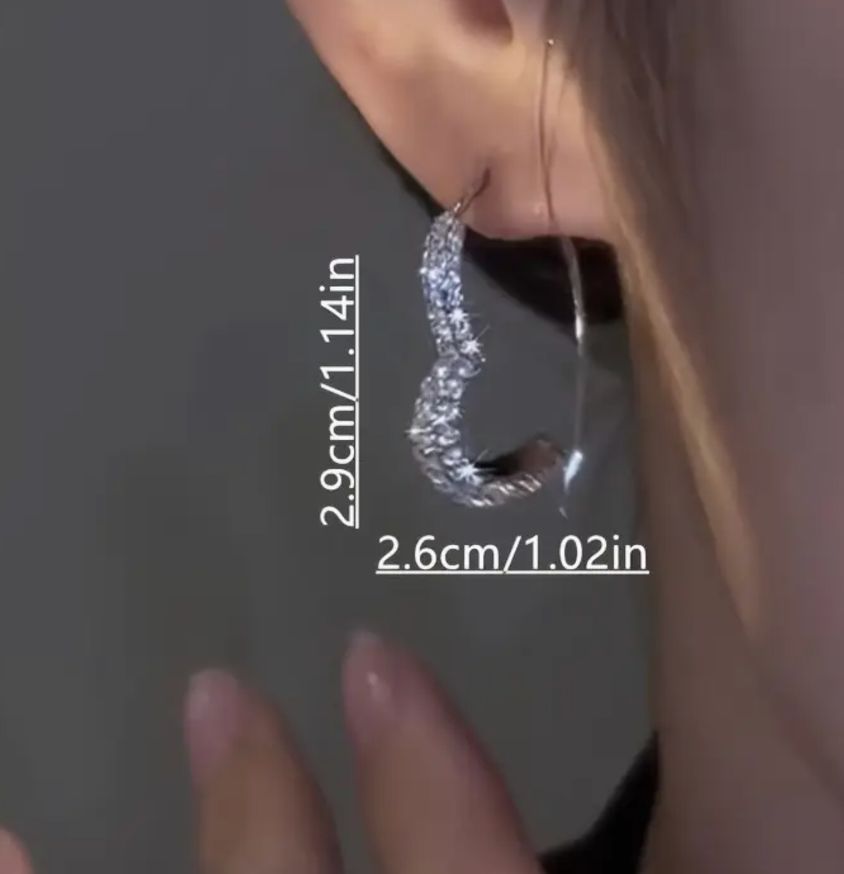 Heart Sparkly earring