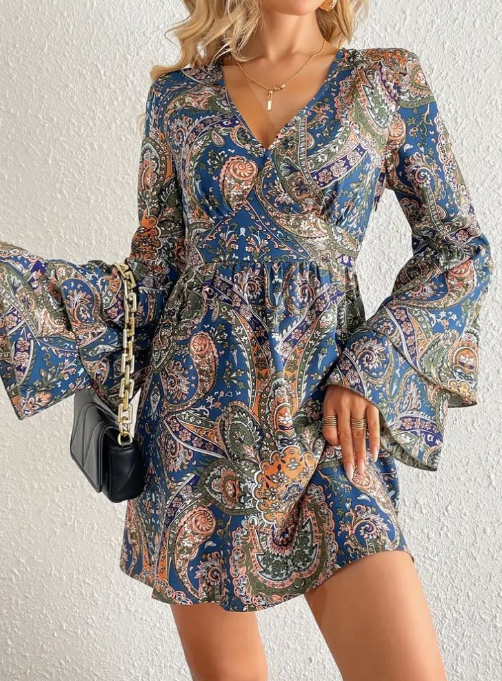 Paisley Blue Dress