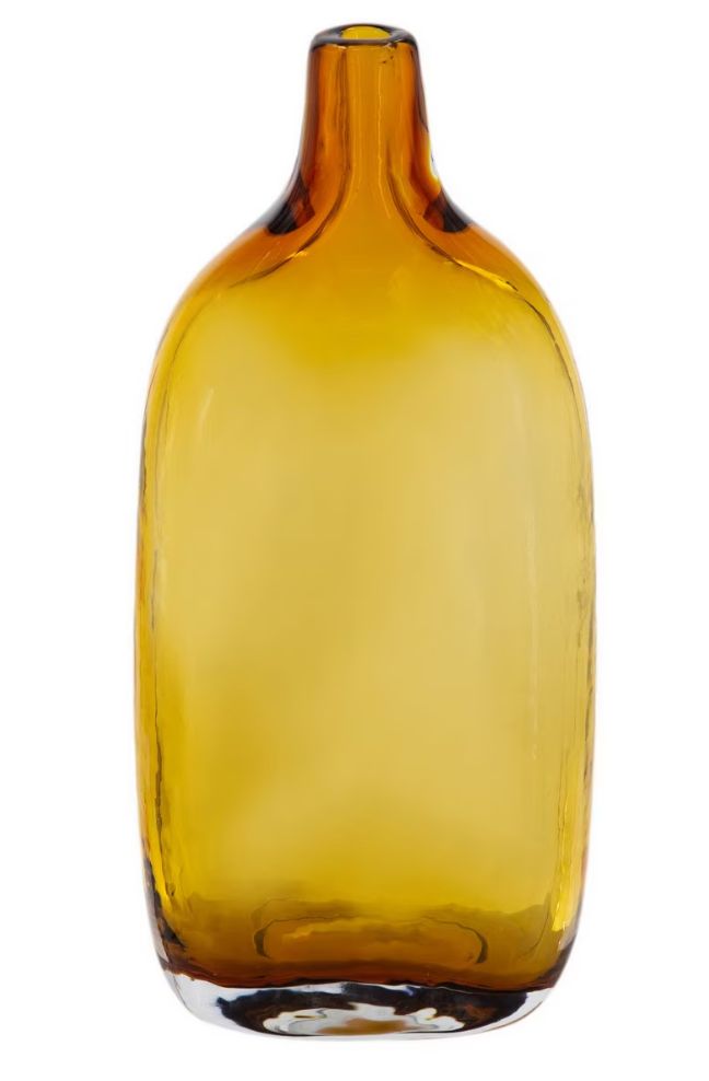 Mustard glass vase 2