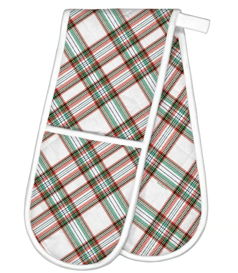 Plaid Double Oven Gloves