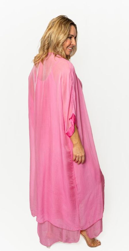 Silk Duster - Fushsia