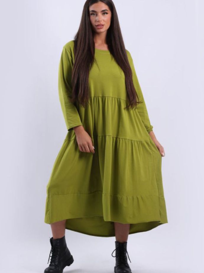 Matilda Tiered DressLime