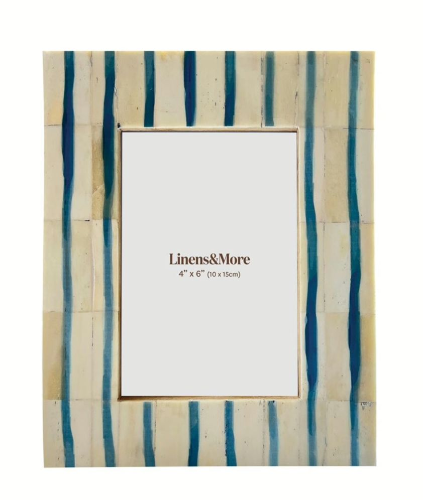 Coastal Blue Striped Frame 4x6