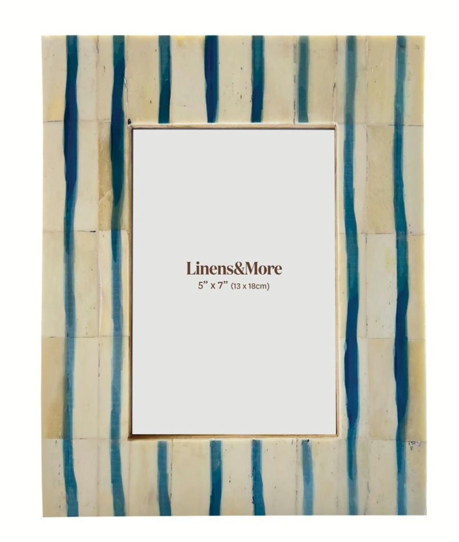 Coastal Blue Striped Frame 5x7