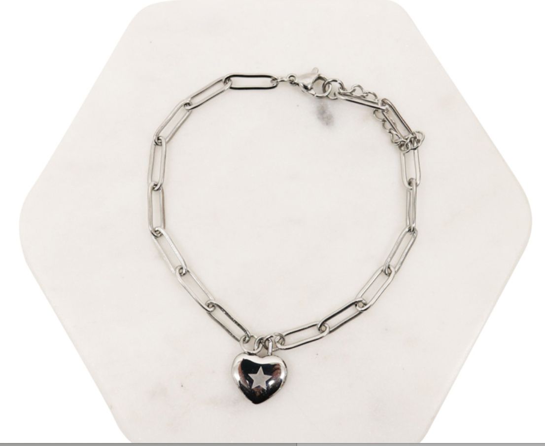 Stainless Heart Bracelet