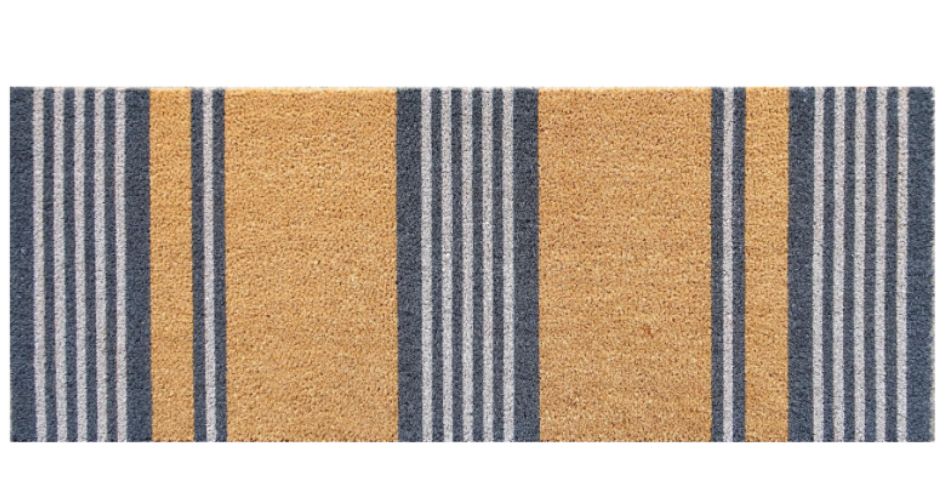 Grey Stripes Coir Doormat