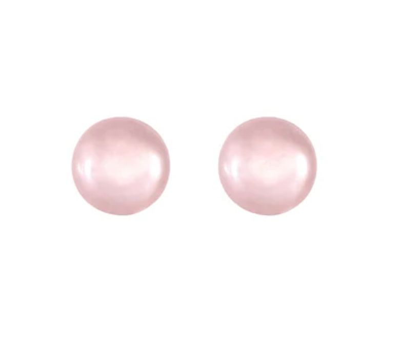 Pink Pearl Stud Earrings s