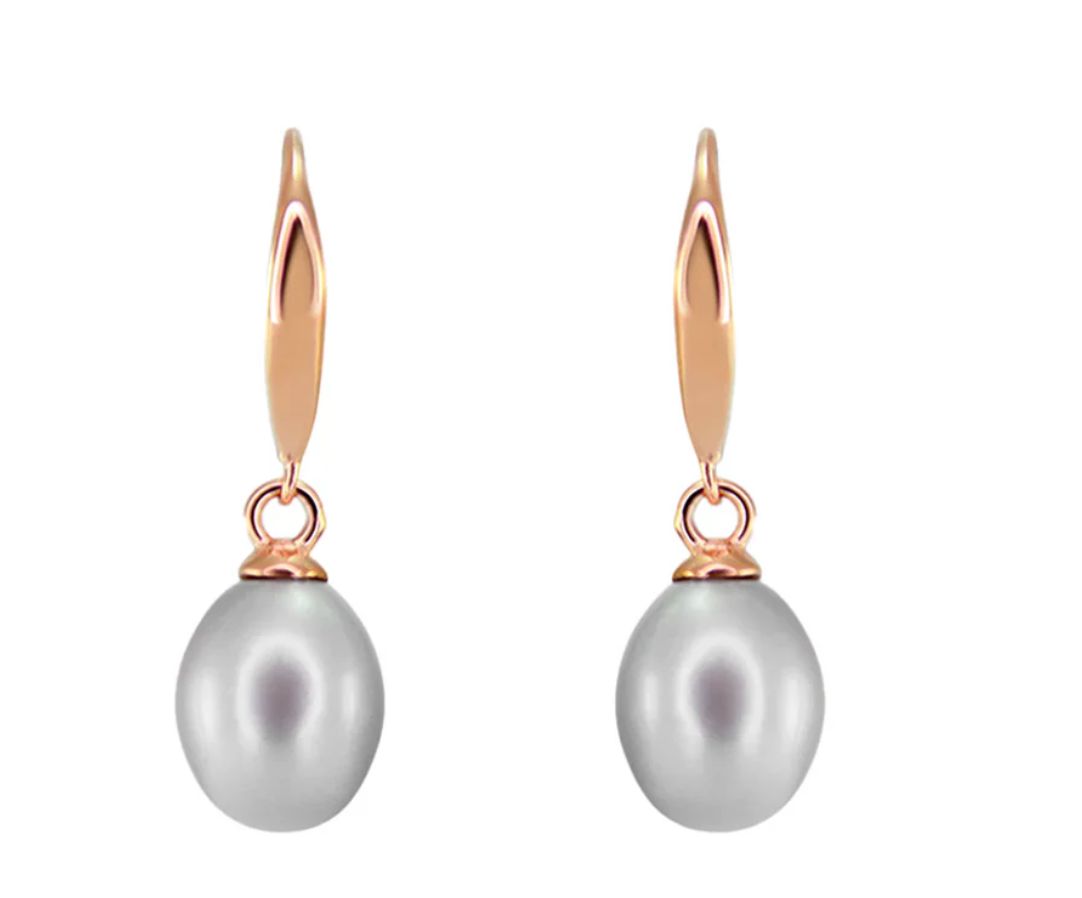 Silver Pearl Drop Earrings