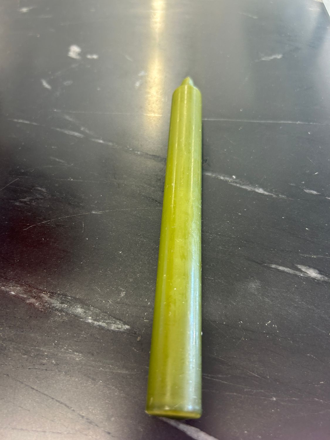 Taper Candle - Olive 195 x 18