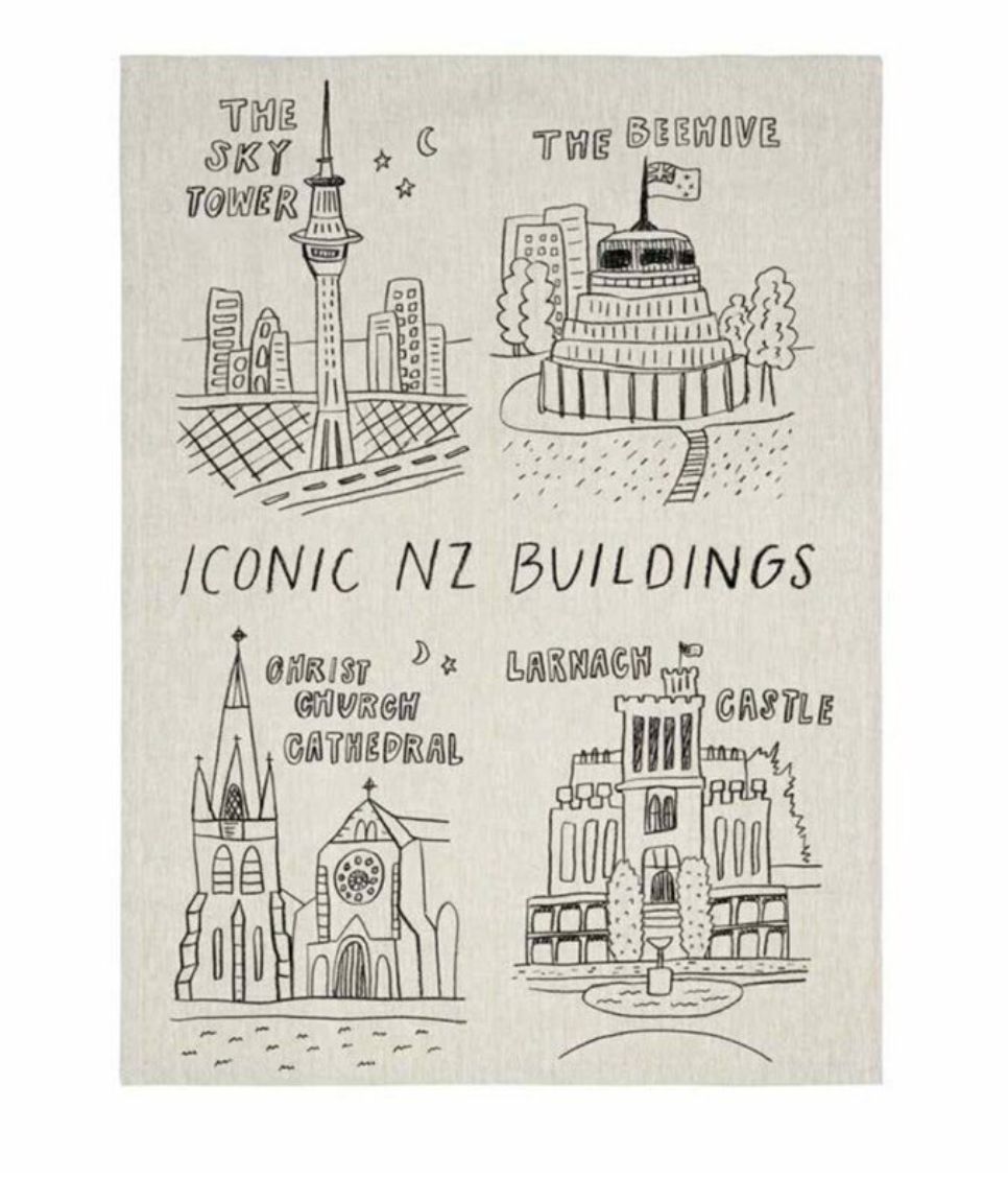 Iconic NZ Buildings Tea Towel