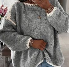 Grey and White Jumper