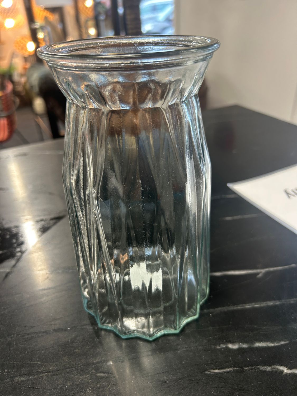 Tall Glass Flower Jar