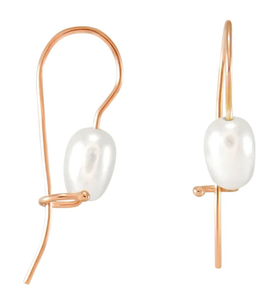 Single Pearl Earrings