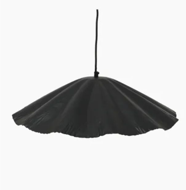 Crimped Pendant Black and Gold-S