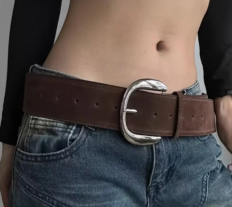 Black Felt wide Belt