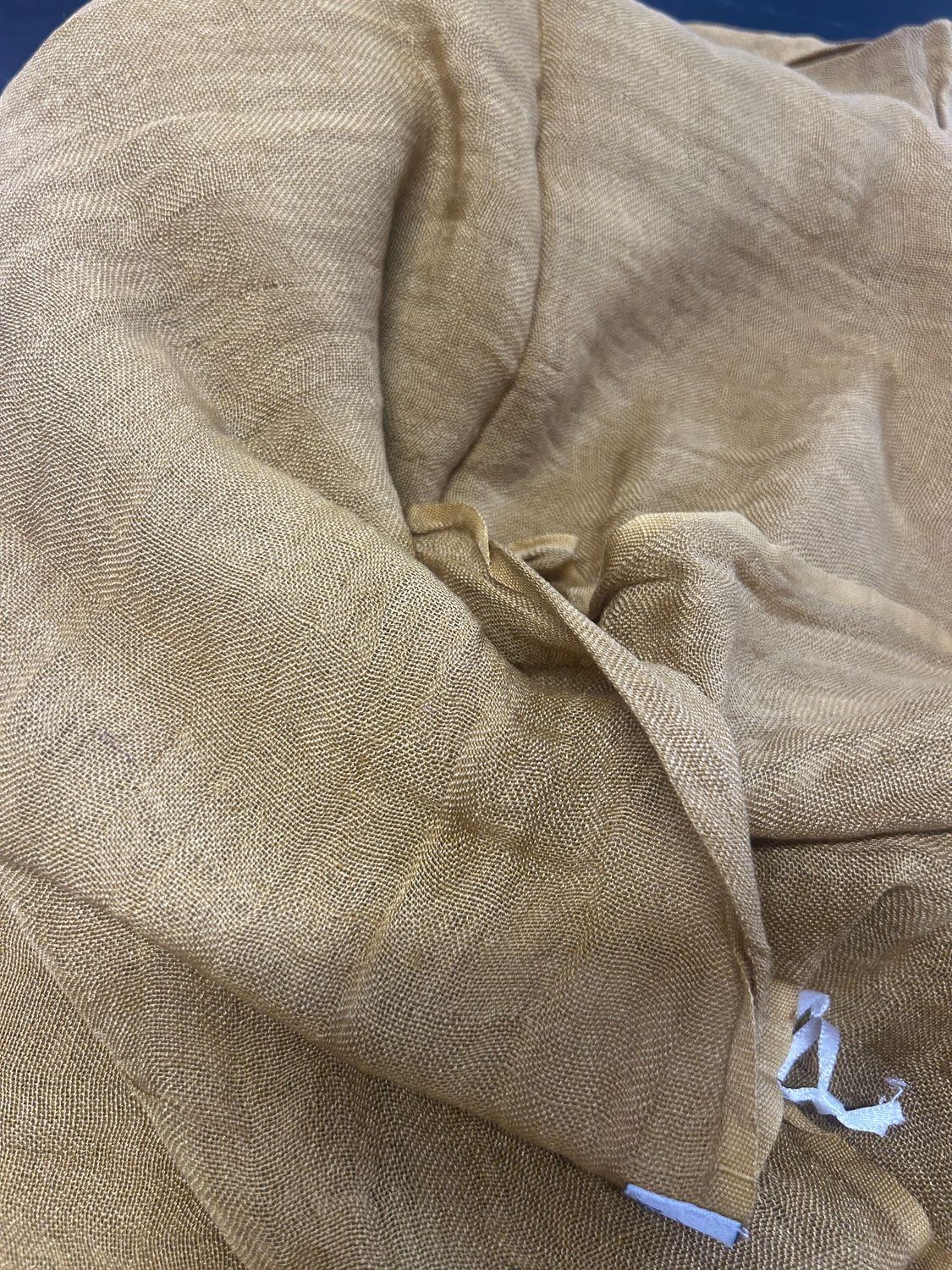 Mustard Linen Scarf plain