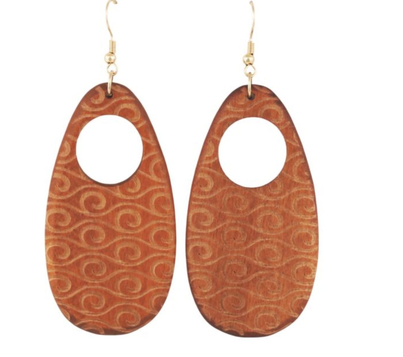 Wood Earrings Oval