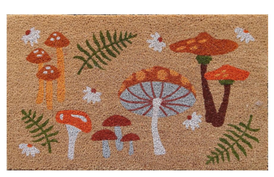 Mushroom Forest Coir Mat