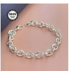Round loop Silver Bracelet