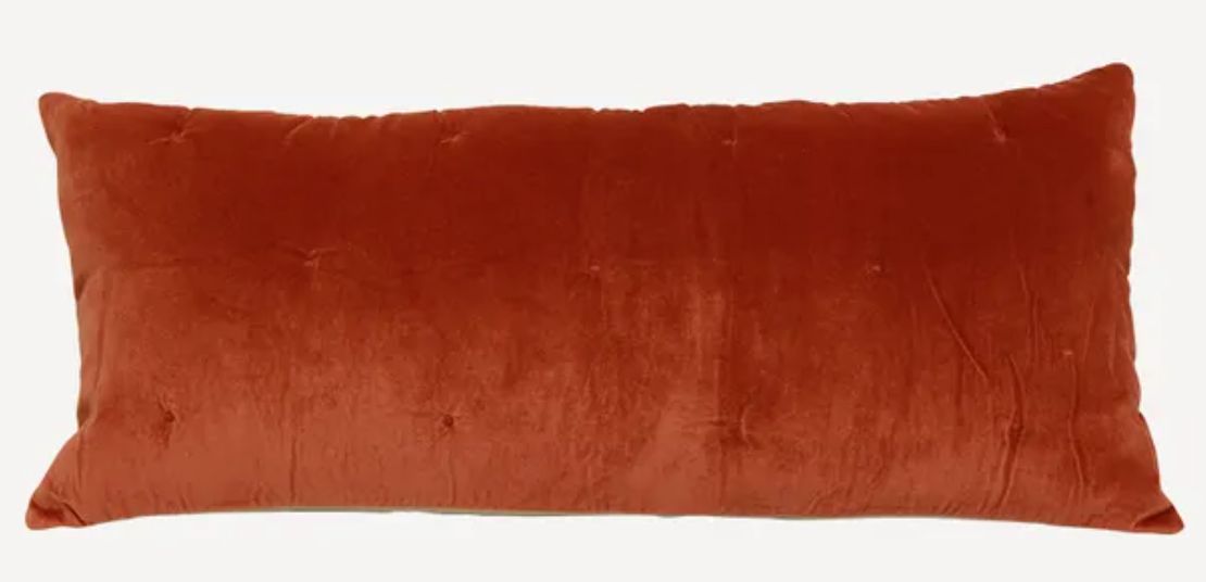 Velvet Lodge Cushion Burnt Orange