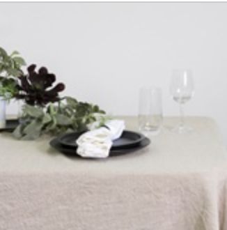 Linen table runner natural