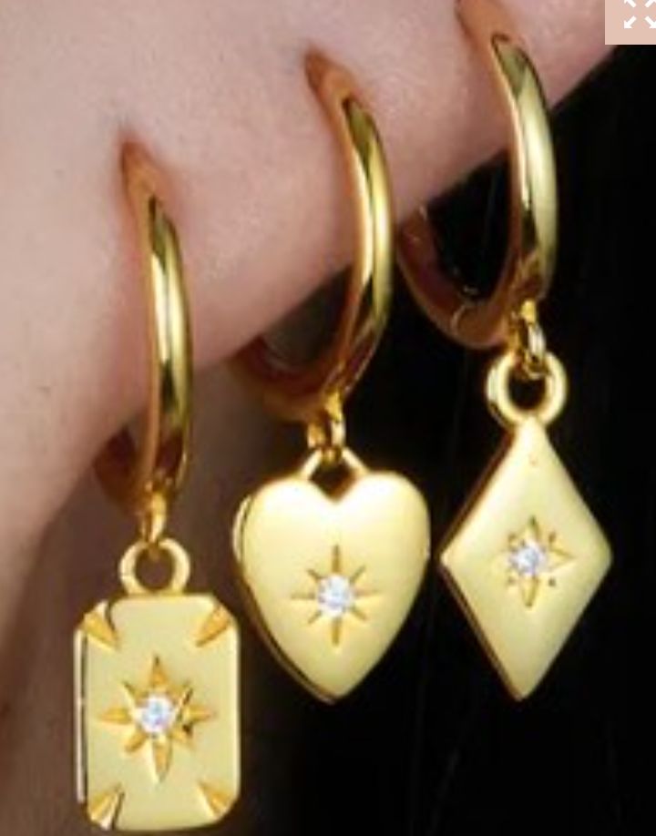 Micro huggies Silver gold plated