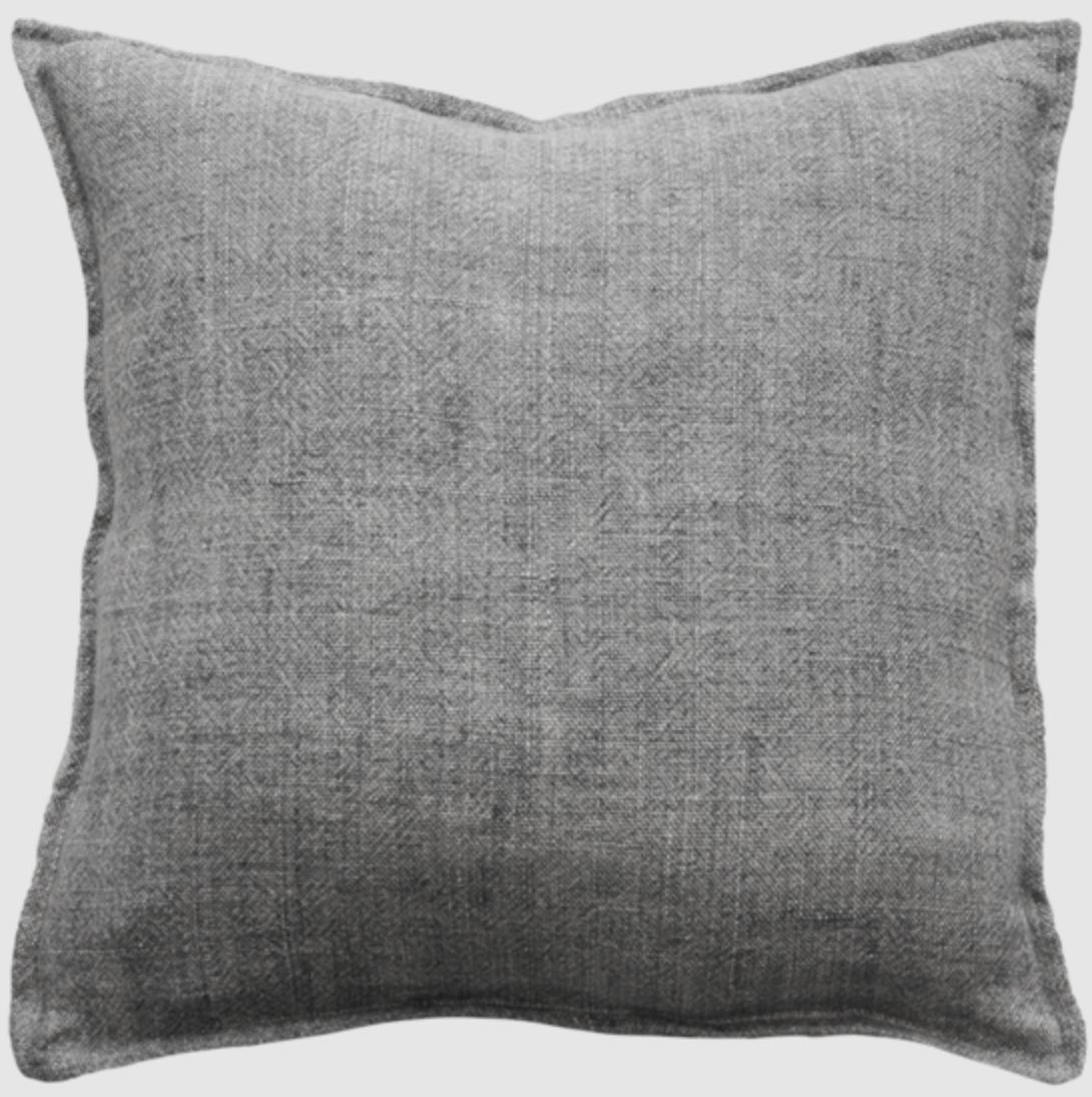 Flaxmill Cushion - Charcoal - 50