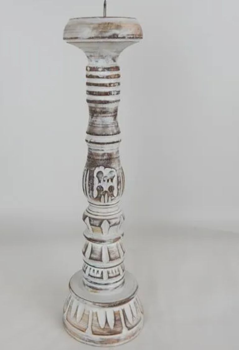 Whitewash Candle Stick