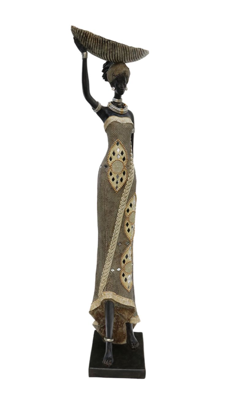 African Lady Bowl on Head