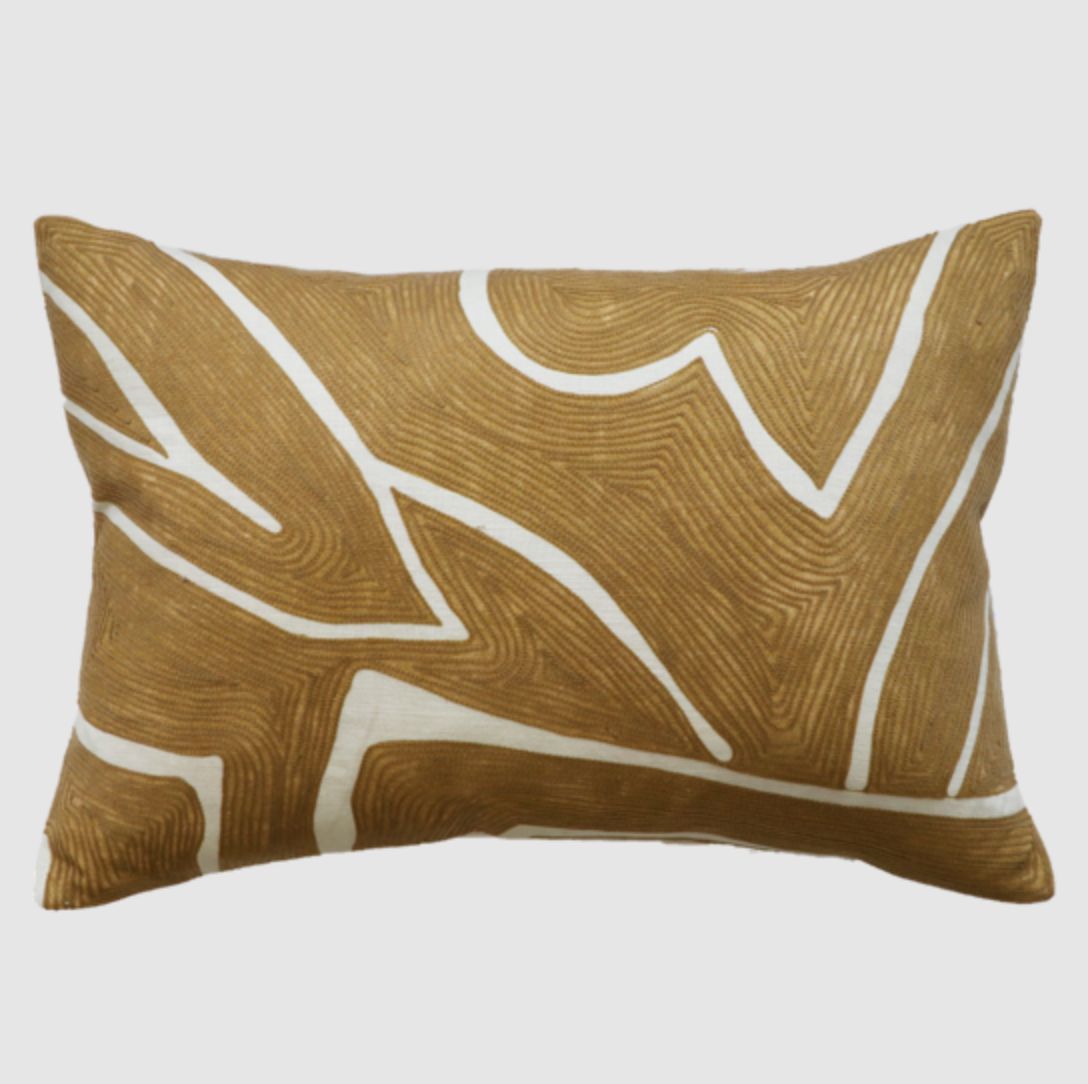 Adofo Cushion - Ochre &amp; Ivory - 35x50