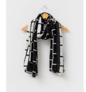 Scarf Bricks Black &amp; white 