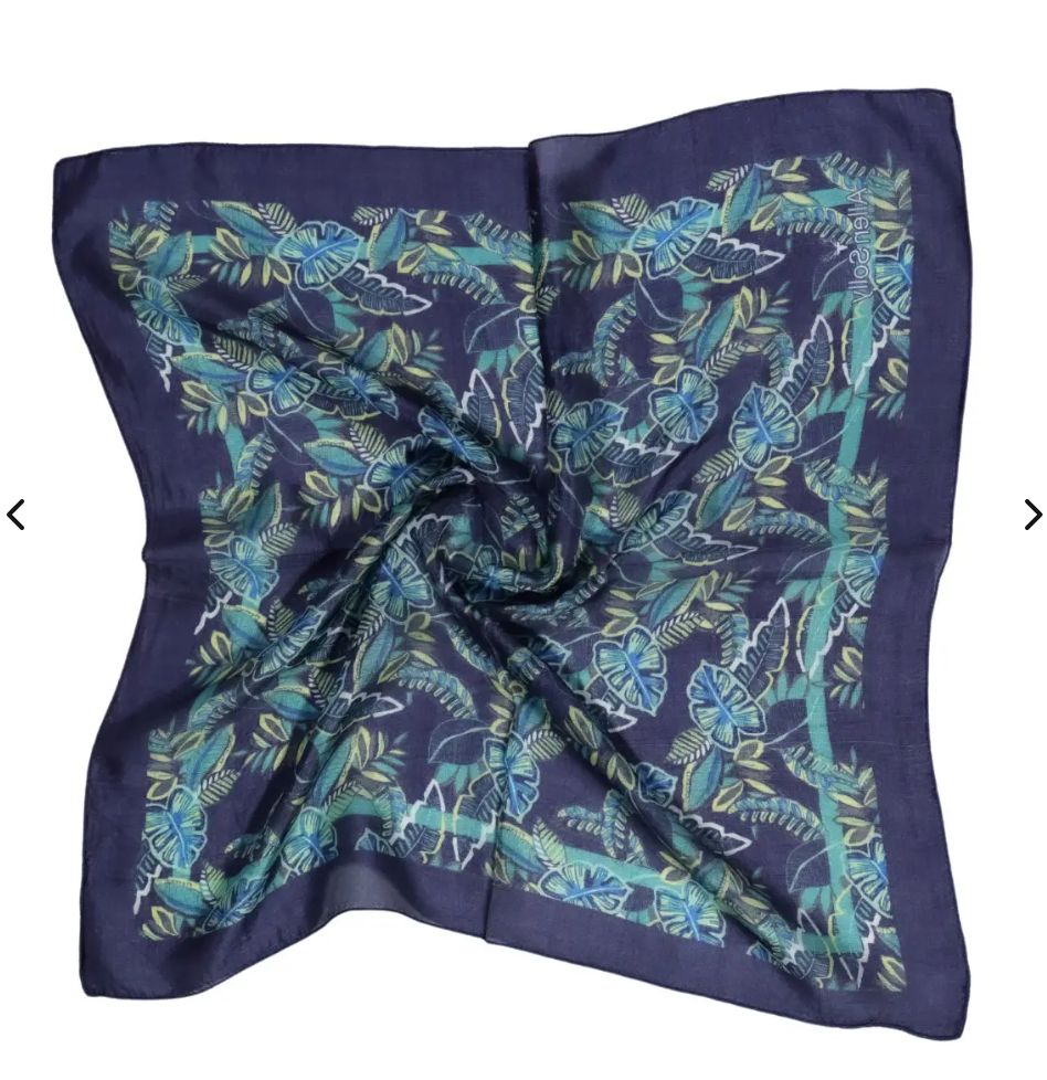 Silk Square Scarf - Floral