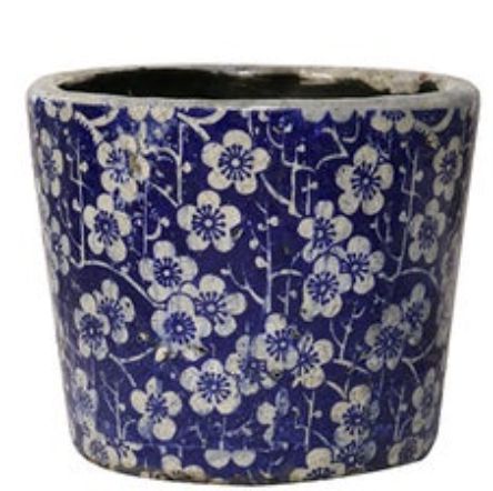 Blue &amp; White Planter - 4