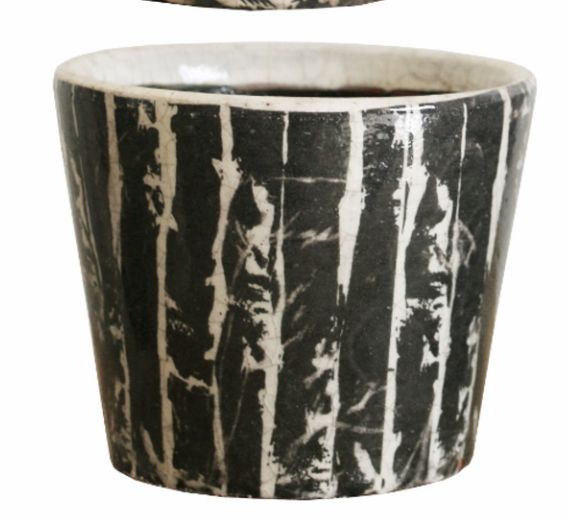 Black &amp; White Planter - M2