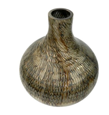 Vase silver &amp; bronze 