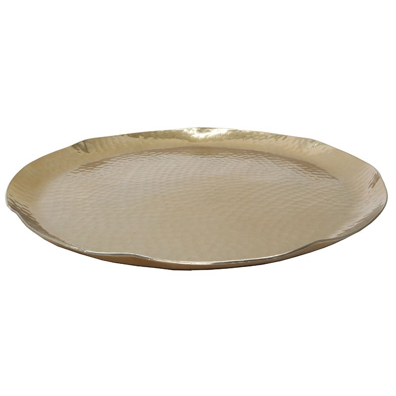 Aluminium Hammered Tray Large/Gold