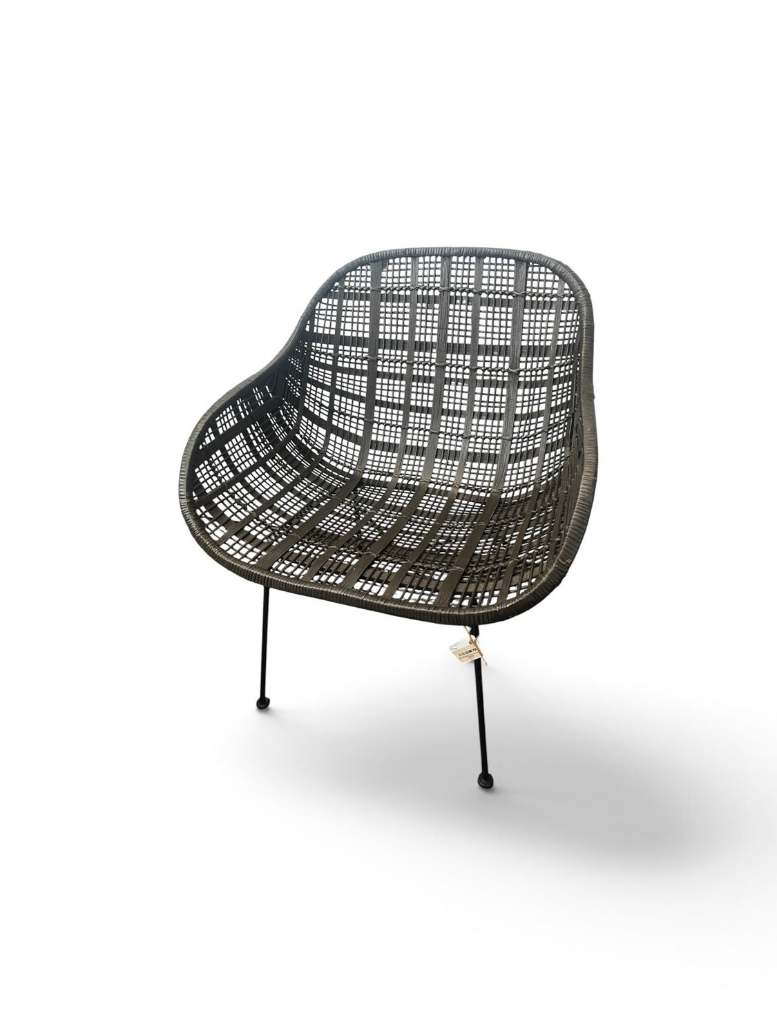 BAHAMA Tartan Lounge Chair Charcoal
